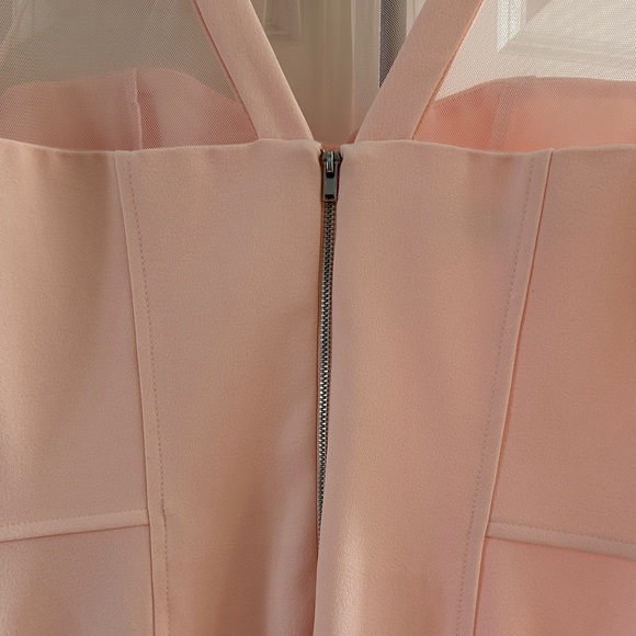 Maggy London Elegant blush Pink illusion sheath Dress - Picture 8 of 8